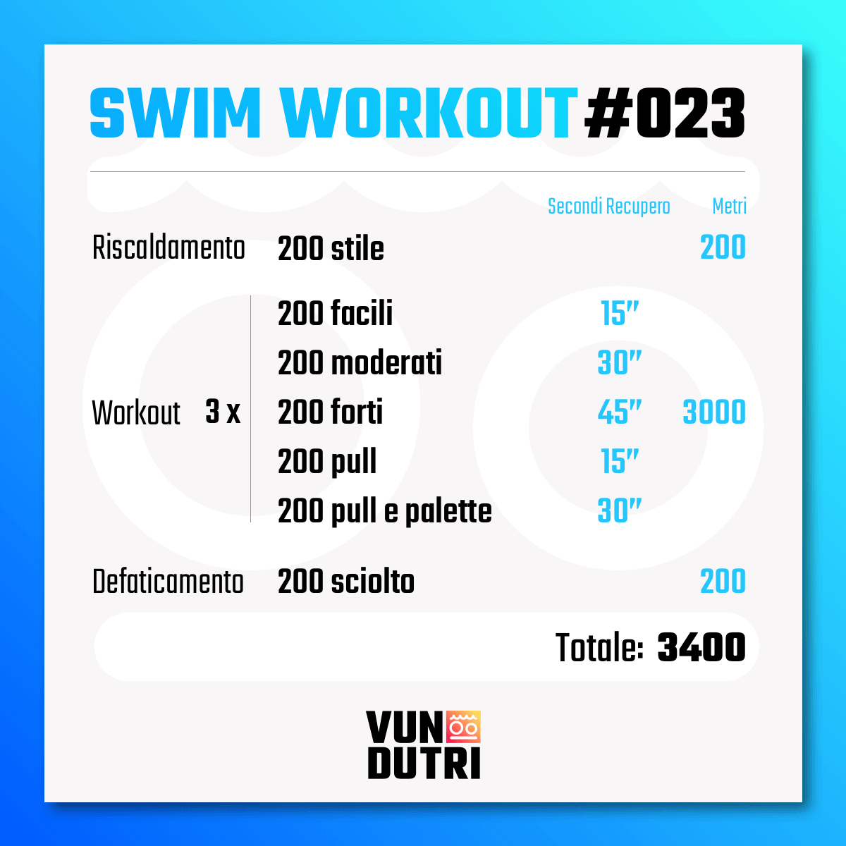 Swim workout 023