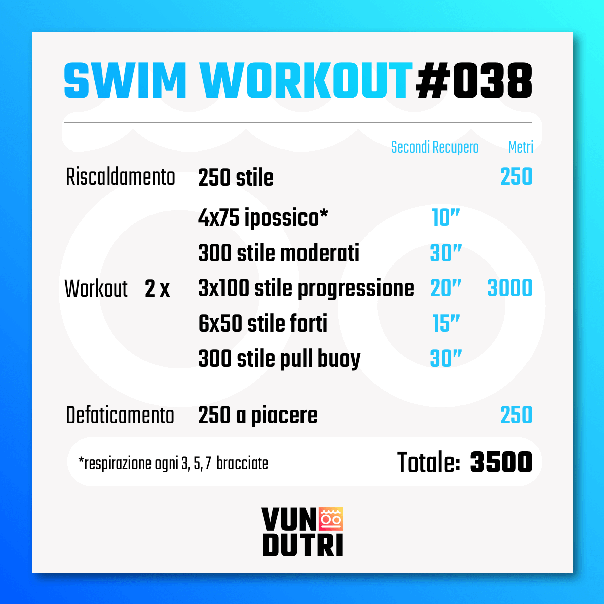 Swim workout 038