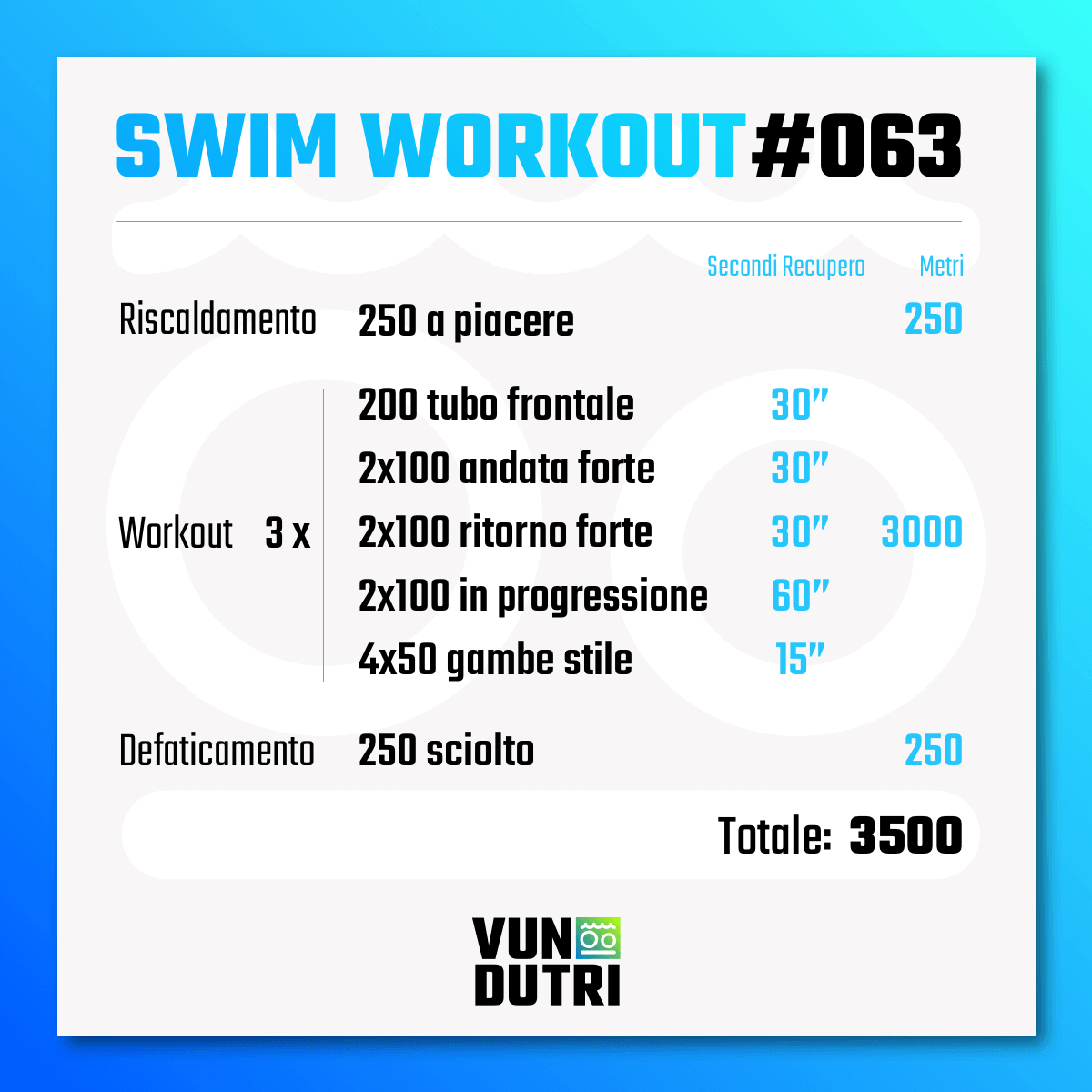 Swim workout 063